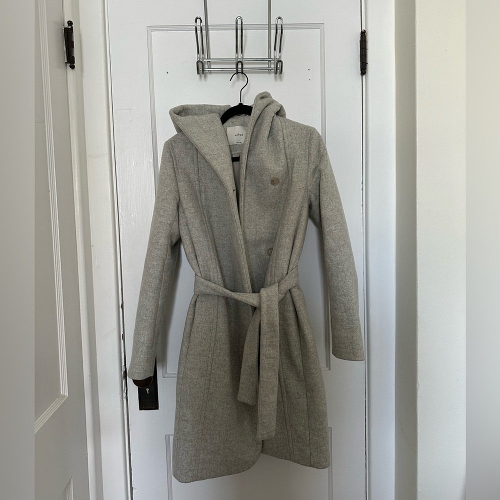 Babaton Gray Pea Coat